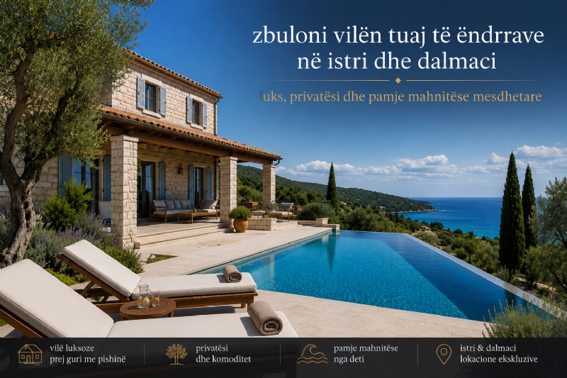 Vila moderne me pishinë dhe pamje magjike – luks, privatësi dhe komoditet në zemër të Mesdheut