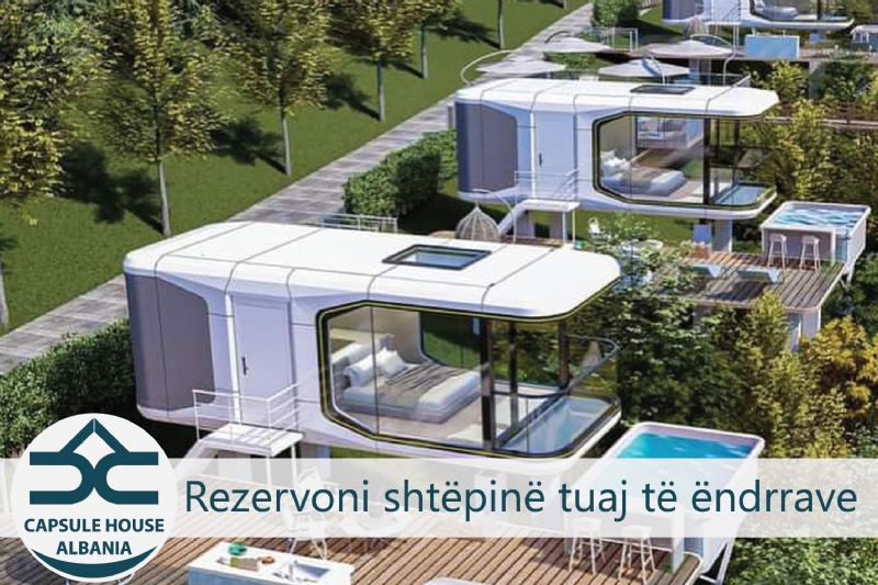 Capsule House Albania, shtepi ekologjike kapsula Shkoder, shtepi kapsula Shkoder, shtepi ekologjike me rezine Shkoder, shtepi modulare Shkoder, shtepi 38 m² Shkoder, shtepi prefabrikuar Shkoder, shtepi kompakte Shkoder