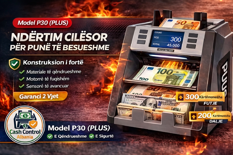 Pajisje valutore MODEL PLUS P30 nga CASH CONTROL ALBANIA, numerim euro shpejt, numerim dollar sakte,  numerues valuta, makineri valutore, pajisje exchange, numerues profesional valuta, numerim i sakte valuta, pajisje cash valuta