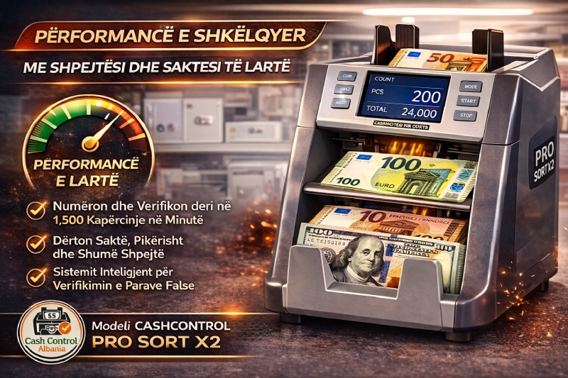 Pajisje numerimi per valuta Model CASHCONTROL PRO SORT X2 nga CASH CONTROL ALBANIA, numerues parash online Albania, makineri cash me delivery, numerues me cmim ofert, pajisje financiare cash, makineri profesionale shitje, numerues biznesi