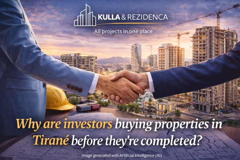 Why are investors buying properties in Tirana before construction is completed?