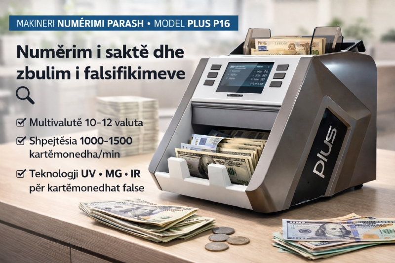 Makineri per verifikim kartemonedhash false, pajisje sigurie parash per kontroll falsifikimi, pajisje detektimi per numerim dhe kontroll te parave, makineri kundra falsifikimit, pajisje bankare moderne per numerim dhe verifikim