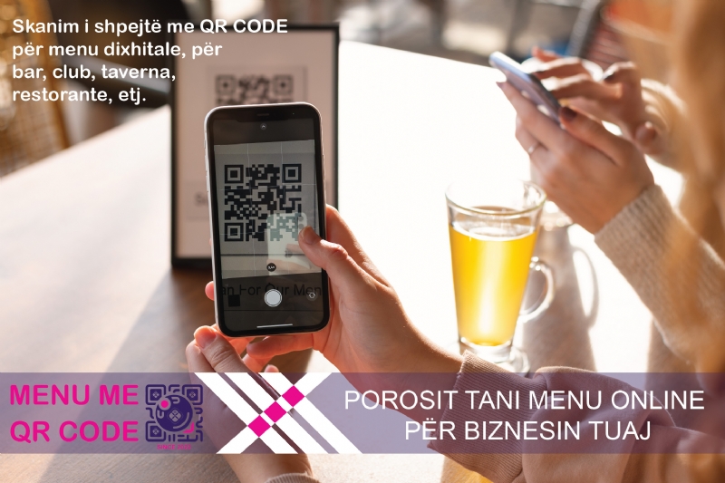 Qrmehap menu dixhitale, Qrmehap menu online me QR, Qrmehap menu digjitale me QR, Qrmehap menu QR Code me skanim, Qrmehap menu me skanim, Krijim menu me QR, Aksesim menu me QR, Platforma per menu me QR, Si funksionon QR menu