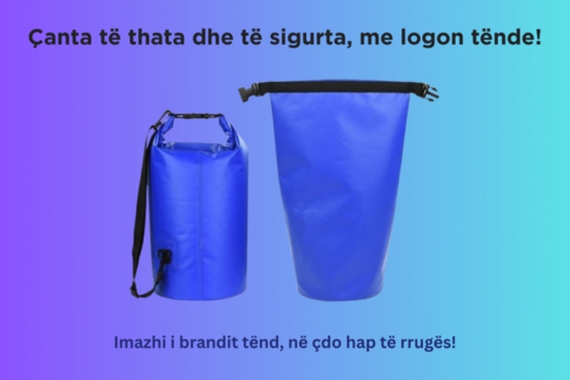 cante e thate me logo, cante promocionale papershkueshme nga uji, cante e thate e personalizuar, cante plazhi e loguar, cante e thate e loguar, cante me logo per aktivitet, cante sportive promocionale, cante udhetimi e loguar