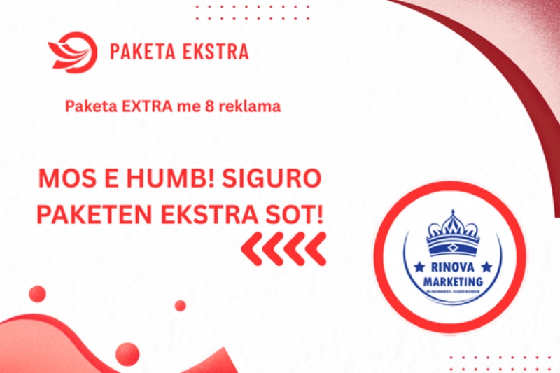 Paketa EXTRA me 8 reklama, për bizneset me profil aktiv te Panairi Online, Website me seo, optimizimi i website ne Google me SEO, Dyqan per shitje online, trendet e marketingu dixhital, platformat e marketingut në Shqipëri