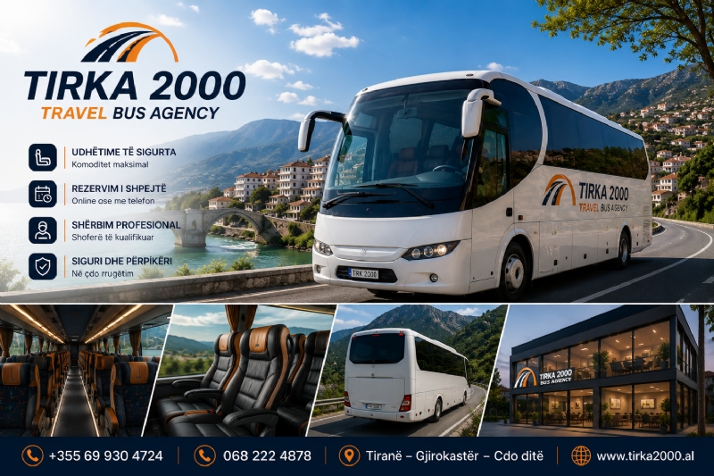 Tirka 2000 – Organizoni transportin për pushimet tuaja me autobusë dhe minibusë komodë në Shqipëri dhe jashtë vendit