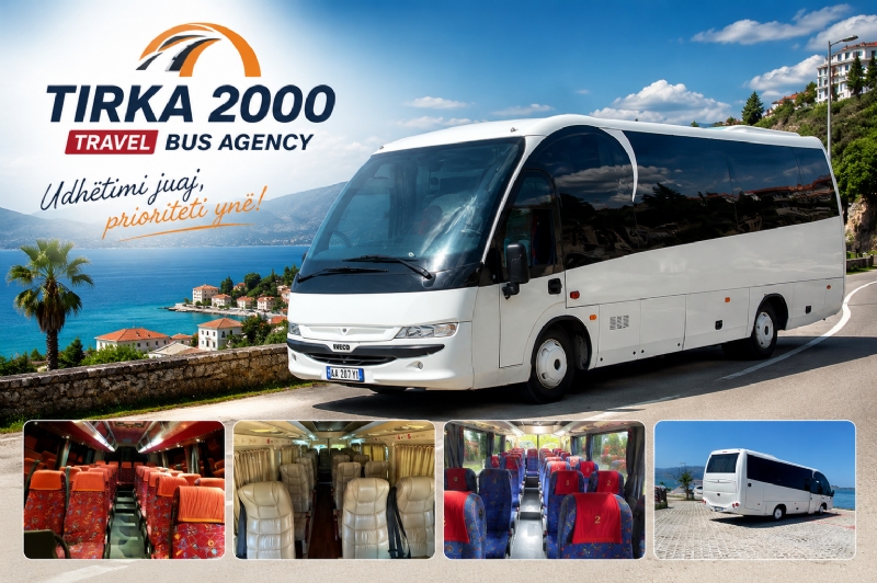 Tirka 2000 – Minibusë komodë për grupe të vogla, familje dhe udhëtime private me rezervim të shpejtë